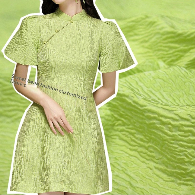 Summer Clothing Wholesale - Dark Grain Brocade Jacquard Fabric Spring
