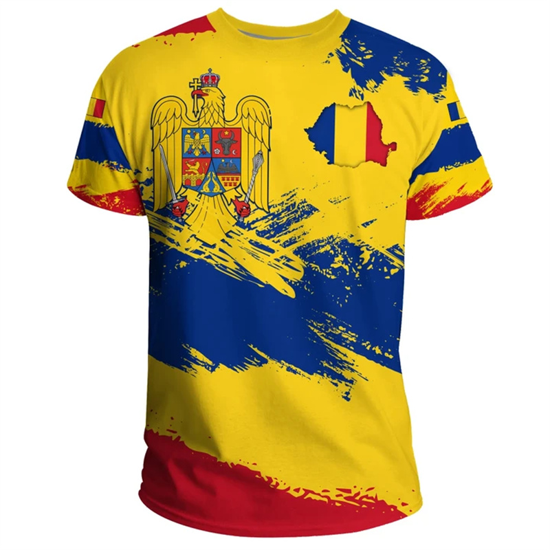Romania Flag Graphic T Shirt f - đánh giá và giá Summer Clothing Wholesale