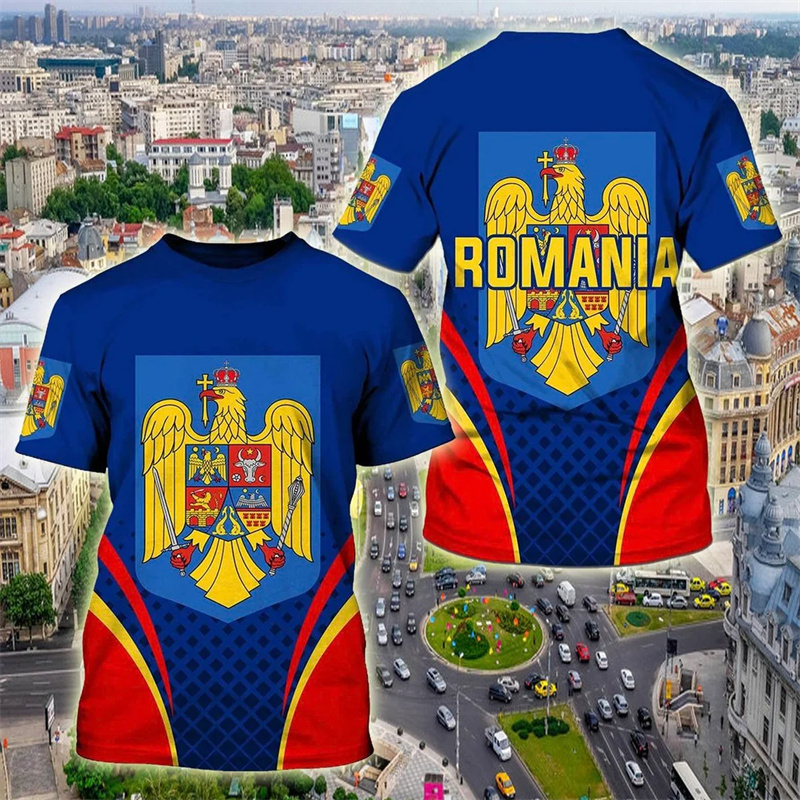 Romania Flag Graphic T Shirt f - đánh giá và giá Summer Clothing Wholesale